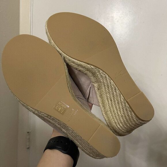 NEW! STUART WEITZMAN Pink Platform Mule Marabella Wedge Slip On Shoes 8 EU 38.5 - Picture 5 of 9